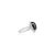 Metal Black Star Gemstone Cocktail Ring With Halo Zircons - Size 7 For Sale - Image 7 of 12
