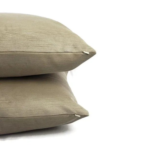 Not Yet Made - Made To Order Solid Textured Gray Velvet Pillow Cover For Sale - Image 5 of 7