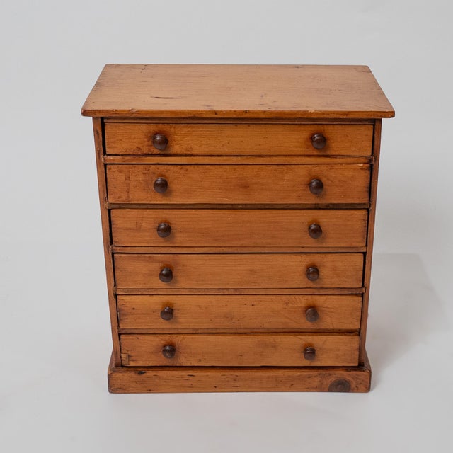 Mid-19th Century American Cherry Spice Chest With Six Hand-Cut Dovetail Drawers For Sale - Image 4 of 11