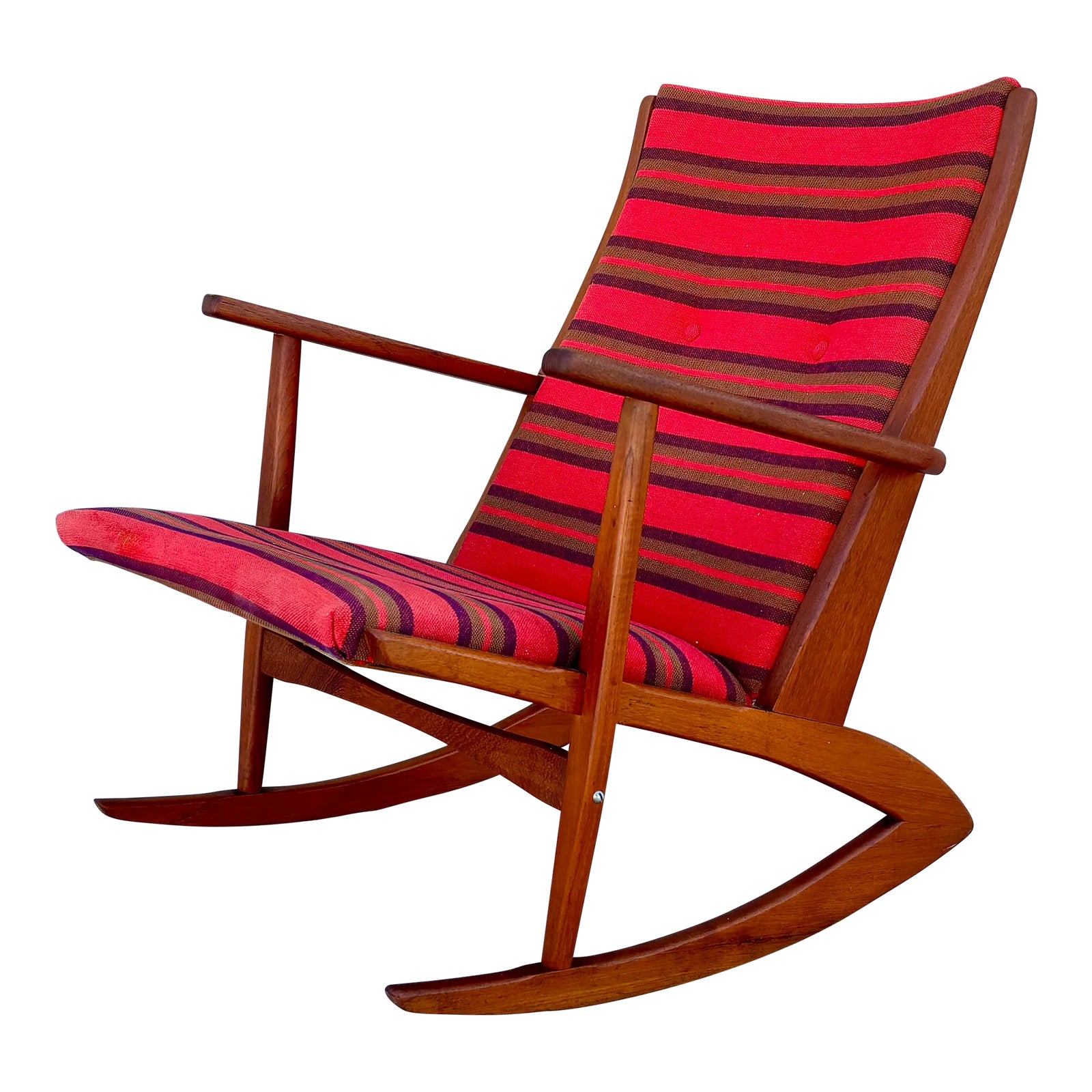 1950s Danish Modern Teak Rocking Chair by Holger Georg Jensen for ...