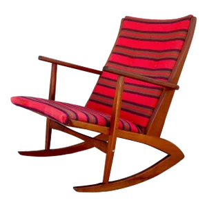 1950s Danish Modern Teak Rocking Chair by Holger Georg Jensen for Tonder Mobelvaerk