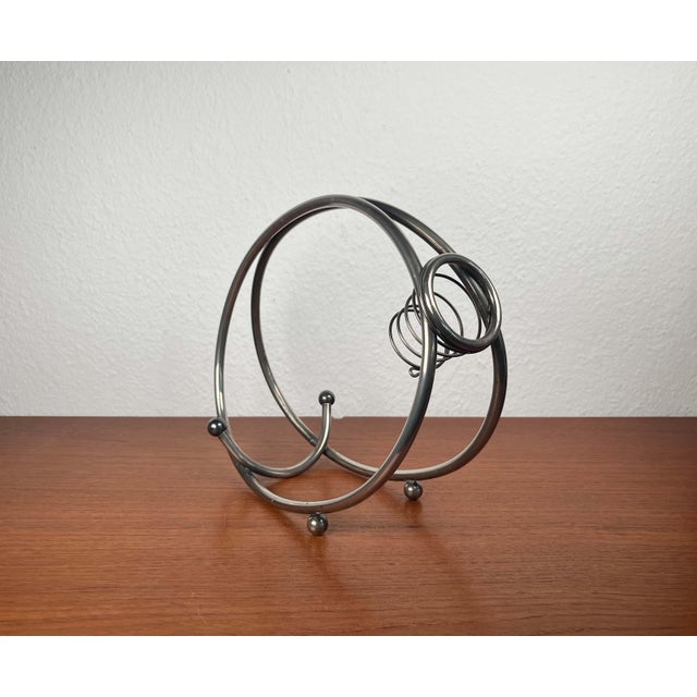 Postmodern Metal Wine Bottle Holder, 1980s For Sale - Image 18 of 18
