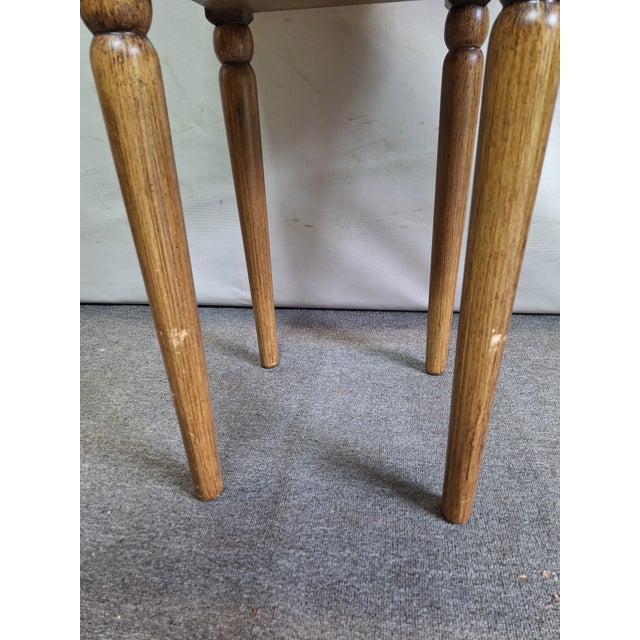 Wood A Pair of Painted Antique Single Drawer Side Tables For Sale - Image 7 of 10