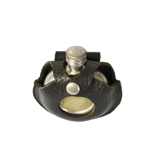 Item Details: -Single Tree UK Brand -Made of Pewter and brass -Ancient Maze Design -Case is made of thick durable leather...