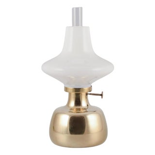 Petronella Oil Lamp in Brass and Opal Glass by Henning Koppel for Louis Poulsen For Sale