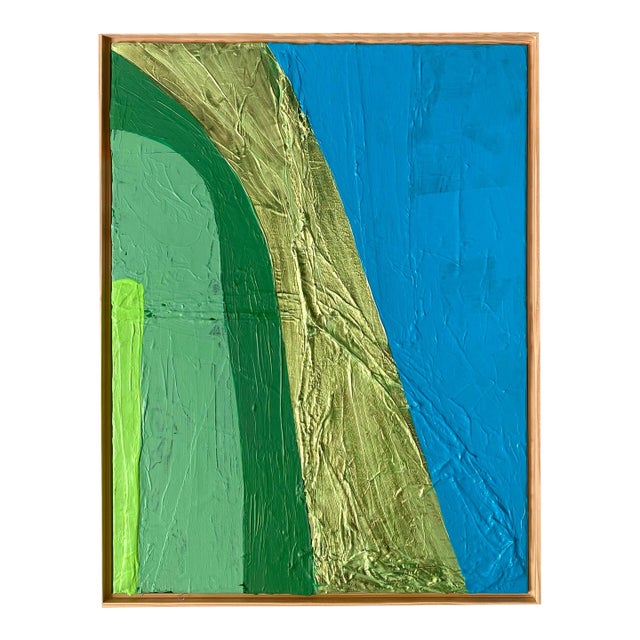 "Energy Shower" Framed Mixed Media Painting by Jessalin Beutler For Sale