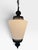 White Vintage Hollywood Regency Milk Glass & Antiqued Brass Plug-in Swag Lamp For Sale - Image 8 of 9