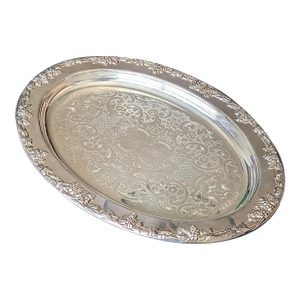 Mid 20th Century Gorham Large Tray Classic Grapes & Leaves Pattern
