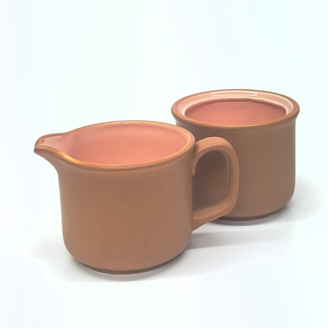 Stunning Peach & Terracotta Gloss & Matte Dinner Set - Place Settings for 6 / 32 Pieces For Sale - Image 9 of 13