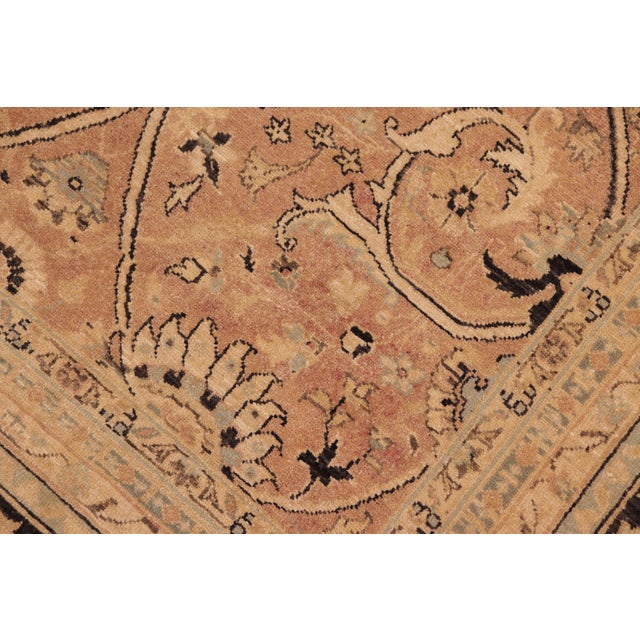1990s Shabby Chic Brown/Charcoal Wool Rug - 8'2'' X 10'3'' For Sale - Image 5 of 10