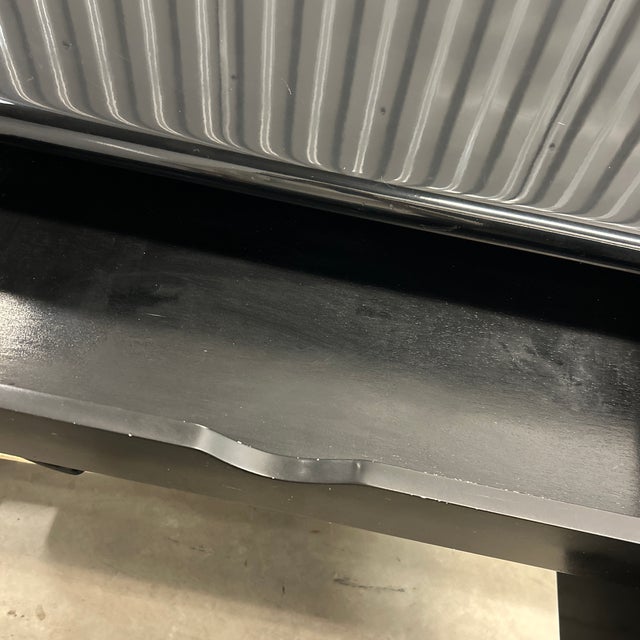 Black Vintage Black Lacquer Waterfall Credenza in the Style of Karl Springer For Sale - Image 8 of 12