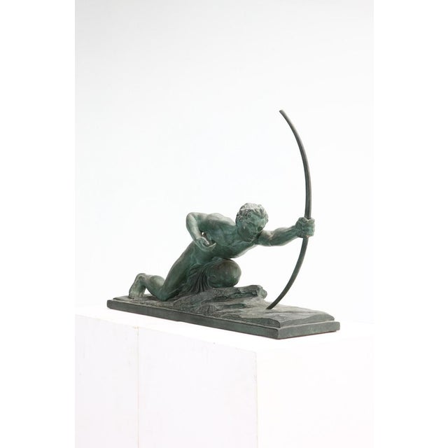 G . Boni, Sculpture of Archer, 1960s, Bronze Patinated Plaster For Sale - Image 5 of 8
