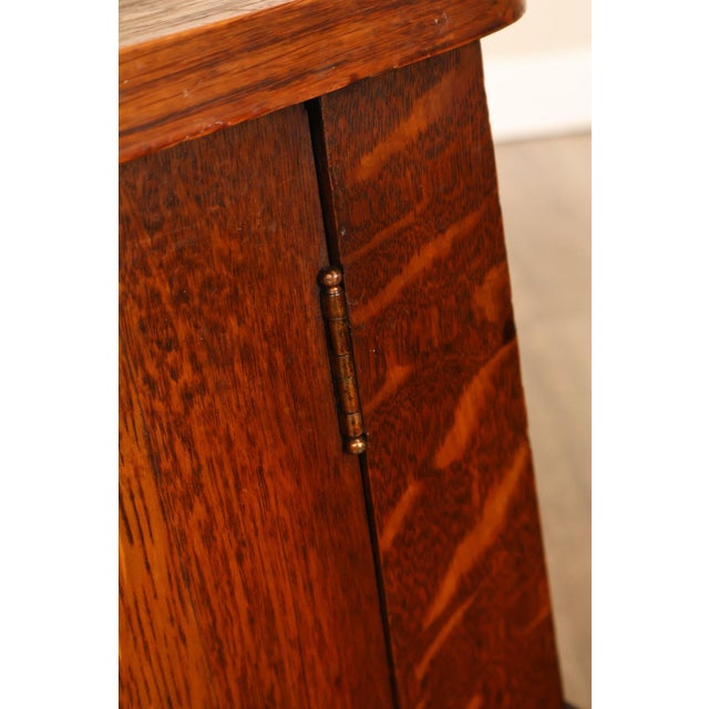Antique Mission Oak Smoke Stand Bedside Cabinet For Sale - Image 15 of 18