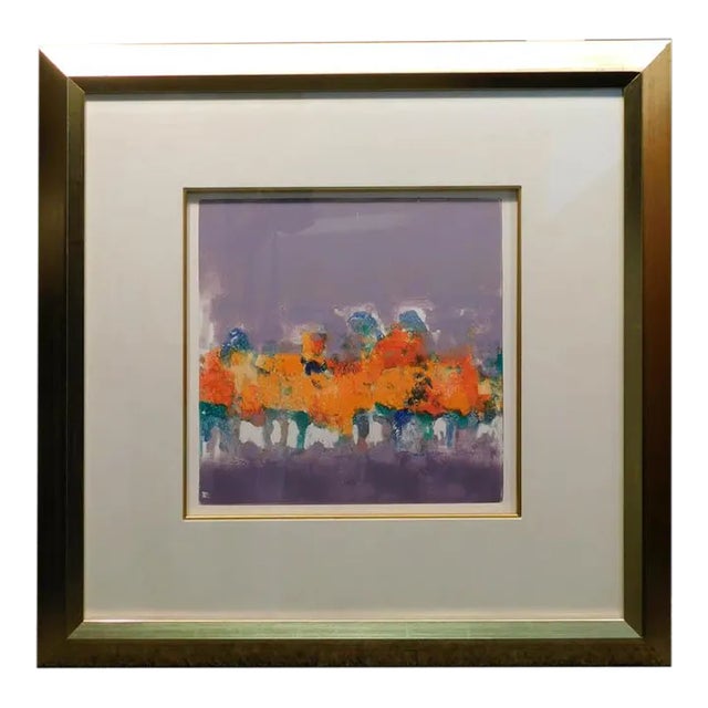 Earl Biss Untitled Monotype on Paper Custom Framed For Sale