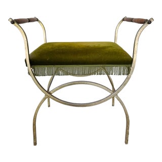 Vintage Hollywood Regency Style Bench For Sale