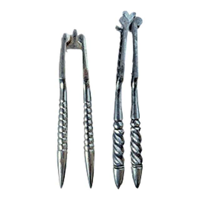 Vintage Chrome Grater & Nutcracker Set For Sale