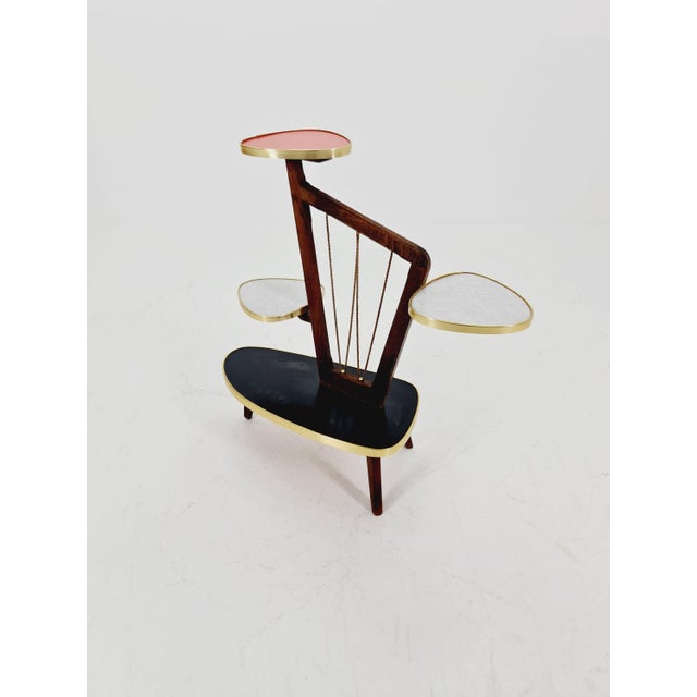 Wood Mid-Century German Minimalist Plant Stand, 1960s For Sale - Image 7 of 11
