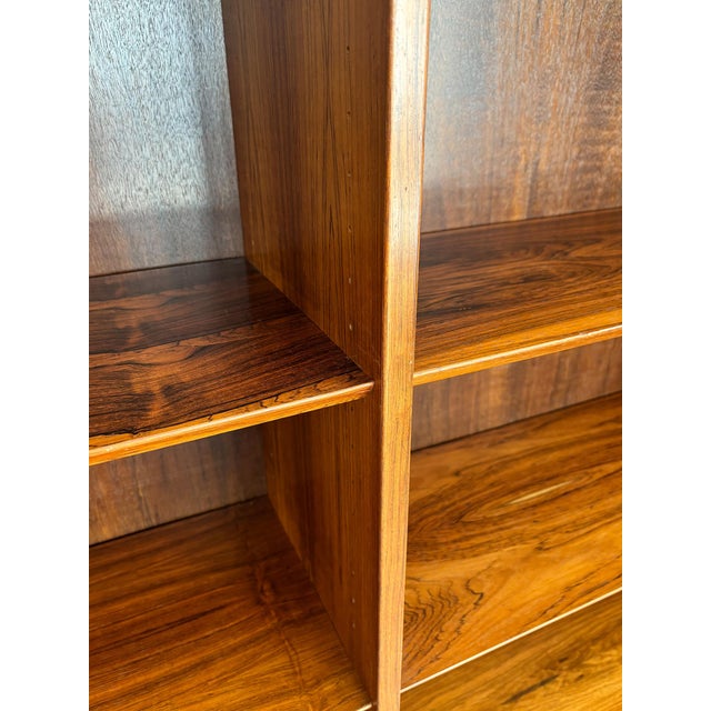 Brown Scandinavian Bookcase attributed to Gunni Omann, Denmark, 1960s For Sale - Image 8 of 14