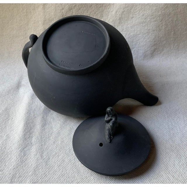Ceramic Antique Wedgwood Black Basalt Sybil Teapot,19th C. For Sale - Image 7 of 18