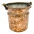 Vintage Hammered Copper Cachepot With Brass Swing Handle — Rustic European / English Country / Colonial Style For Sale