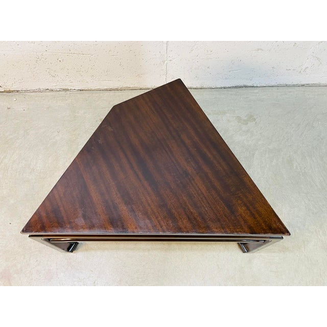 Asian Vintage Asian Style Mahogany Corner Side Table For Sale - Image 3 of 8