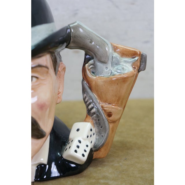 1980s 1980s American Royal Doulton Doc Holliday Wild West Gambler Toby Character Jug For Sale - Image 5 of 11