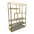 Hollywood Regency Gold and Glass Etagere/Shelving Unit For Sale
