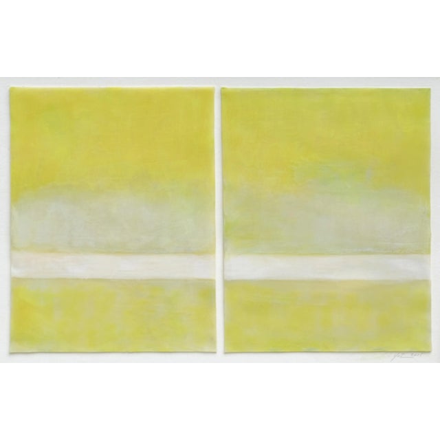 Janise Yntema Janise Yntema "Celedon Mist", Painting For Sale - Image 4 of 5