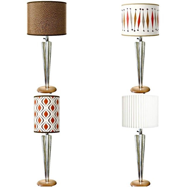 Vintage 1960s Mid-Century Modern Lamps, Tapered Aluminum Table Lamps in the Style of Paavo Tynell, Tapio Wirkkala, or Nambe, a Pair For Sale - Image 12 of 12