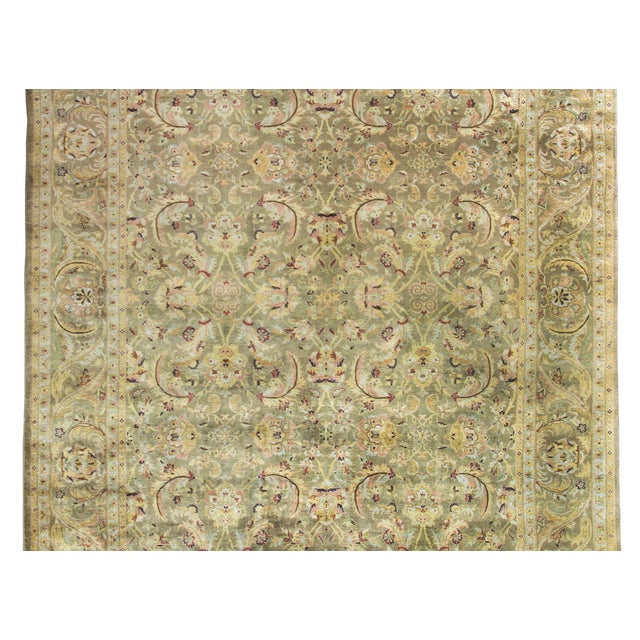 Textile Late 20th Century Indian Oushak Rug For Sale - Image 7 of 15