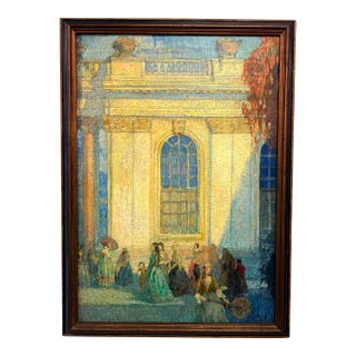 Signed Original Ettore Caser (1880-1944) Early 20th Century Oil Painting Rare For Sale