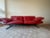 Modern Poltrona Frau "Ouverture" Red Leather Sofa - Made in Italy For Sale - Image 3 of 10