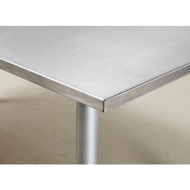 Vintage Belgian Dining Set in Aluminum and Steel, 1990s, Set of 9 For Sale - Image 13 of 16