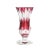 Hand-Cut Cranberry Glass Vase by Val Saint Lambert, 1950s For Sale