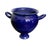 Coastal Vintage Cobalt Blue Glazed Glazed Ceramic Urn-Form Vase With Loop Handles For Sale - Image 3 of 12