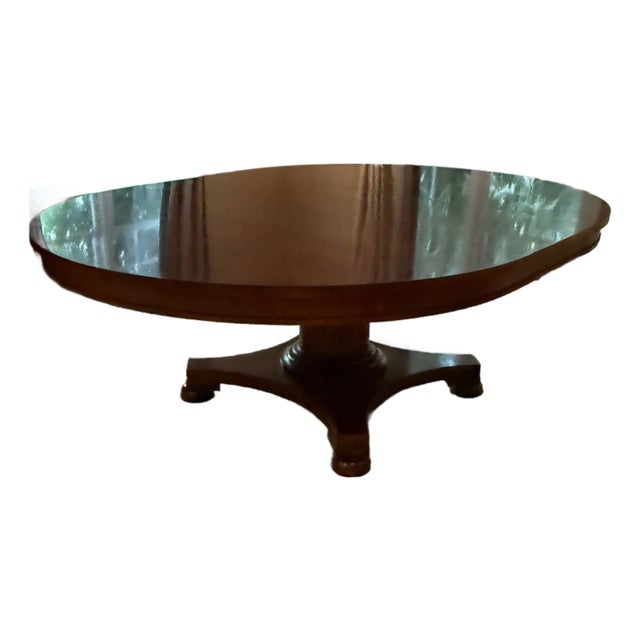 Ralph Lauren Mahogany Pedestal Table Dining Table For Sale