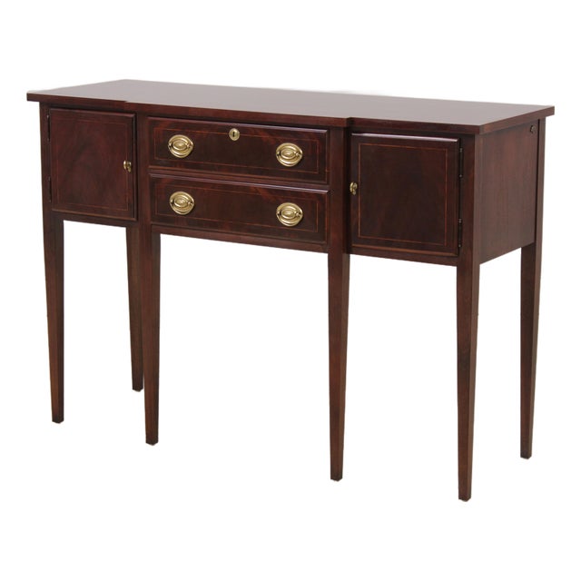 American Drew Mahogany Inlaid Buffet Server For Sale