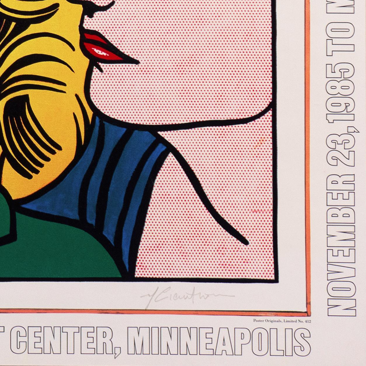 Eddie Diptych' After Roy Lichtenstein, 1986, Hand-Signed by the