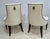 Baker Furniture Company Pair of Thomas Pheasant for Baker Side Chairs in Designer Linen & Rubelli For Sale - Image 4 of 11