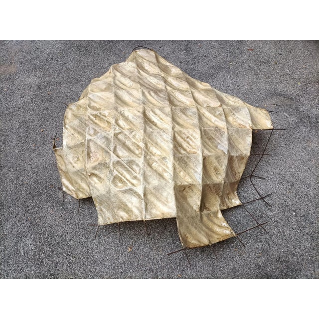 Large Sculptural Wall-Mounted Lampshade in Iron and Fiberglass, 1970s For Sale - Image 9 of 18