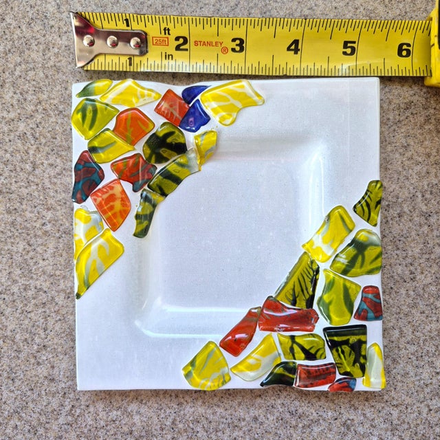 Mid-Mod Fused Art Glass Trinket Dish For Sale - Image 15 of 18