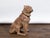 Mid-Century Modern Vintage English Midcentury Sitting Bulldog Pottery Statue with Black Collar For Sale - Image 3 of 10