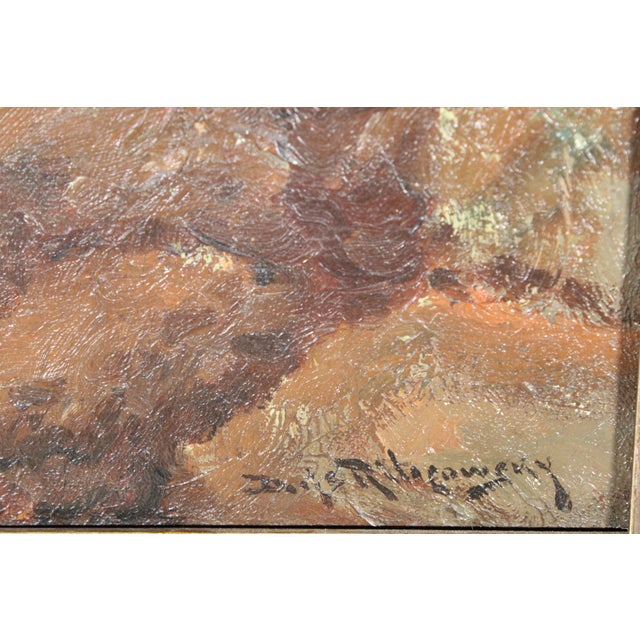 Stormy Seascape Painting at Sunset by Richard Dey De Ribcowsky (1880-1936) For Sale - Image 10 of 12