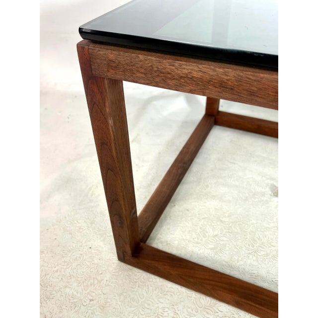 Gold Mid Century Kai Kristiansen Style Teak Coffee Table For Sale - Image 8 of 9