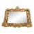 Vintage Small Ornate Carved Baroque Style Gilt Wood Wall Mirror For Sale