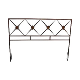 Custom Regency Directoire Iron X Back Full Size Headboard For Sale