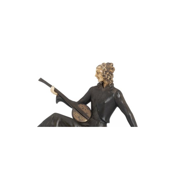 Unknown Artist, Female Figure with Viola, Bronze For Sale - Image 5 of 8