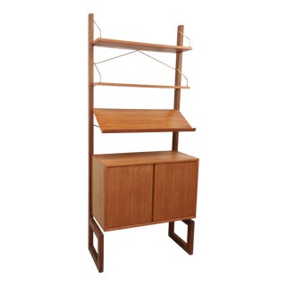 One-Strip Freestanding Modular Royal System Shelving System in Teak by Poul Cadovius, 1960s, Set of 6 For Sale
