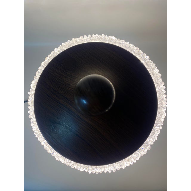Retro Wood Grain Crystal Table Lamp For Sale - Image 11 of 12