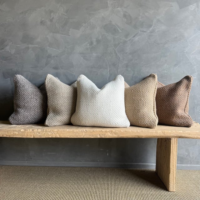 Amari Wool Pillow - Off White For Sale In Los Angeles - Image 6 of 6